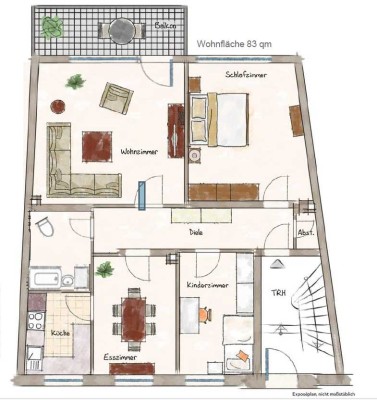 Wohnung 1.OG im Zentrum Coesfeld