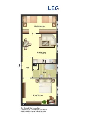 Demnächst frei! 1-Zimmer-Wohnung in Leverkusen Quettingen