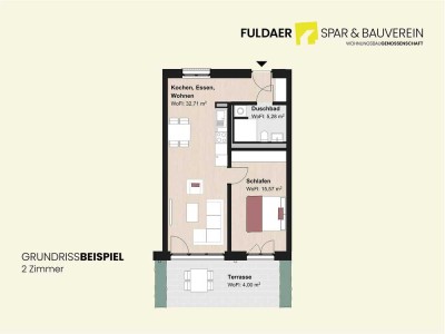 Attraktive 2-Zimmer-Wohnung mit Balkon in den Zeppelingärten
