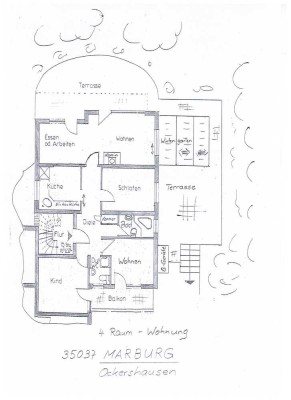 Renovierte 4-Zimmer-Wohnung und Wintergarten in Marburg