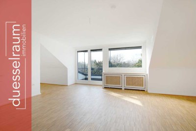 Flehe: helle 2-Zimmerwohnung mit Balkon in beliebter Lage mit Rheinnähe und Blick in grüne Gärten