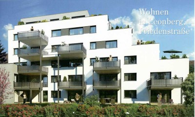 Große Wohnung, vier Zimmer, Balkon, Einbauküche, Garagenplatz im Herzen Leonbergs / Nähe Fa. Bosch