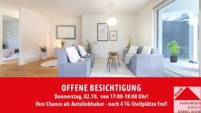 Besichtigung am Do., 2.10. von 17-18 Uhr! Ihre Chance als Autoliebhaber, noch 4 TG-Stellplätze frei!