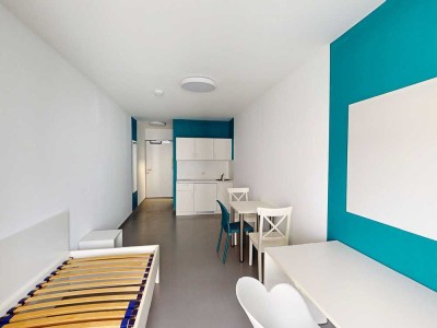 Nur für Studenten - Möbliertes 1-Zimmer-Apartment mit Einbauküche und Terrasse