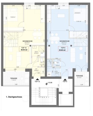 DG Maisonette - Erstbezug I Fußbodenheizung I südseitiger Balkon I Luftwärmepumpe inkl. Kühlung I 3fach Verglasung mit Außenjalousien I Schlüsselfertig