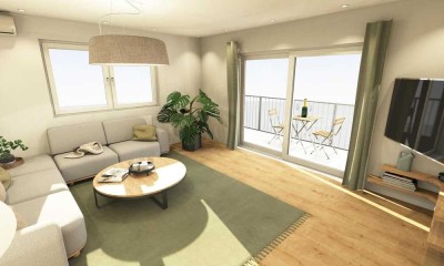 Erstbezug nach Kernsanierung! 3-Zi-Whg mit Balkon, eigener PV-Anlage & Garage