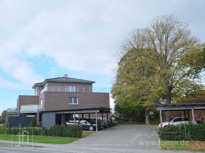...mit Carport, Wallbox, Fahrstuhl, Einbauküche: Moderne Oberwohnung zwischen Leer und Papenburg