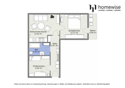 Zentrale 3-Zimmer-Wohnung mit Balkon