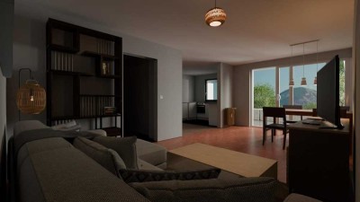 Hochwertig modernisierte 2-Zimmer-Wohnung mit Balkon und Alpenblick