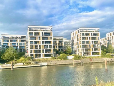 Exklusives Wohnen am Fluss – 2-Zimmer-Wohnung mit großem Balkon auf der Hafeninsel Offenbach