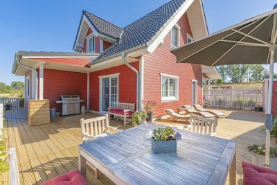 energieeffiziente Neubaudoppelhaushälfte in Holzbauweise mit Carport