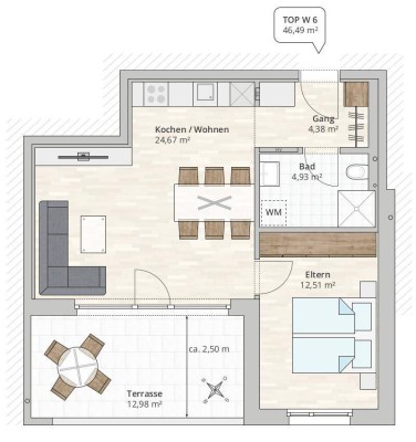 2-Zimmer-Terrassenwohnung (TOP 6) in Nenzing, Christian-Hummel-Weg