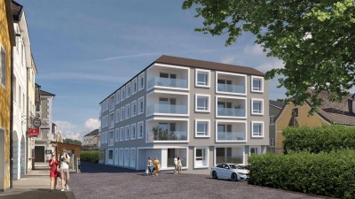 Neubauprojekt direkt am Stadtplatz in Mauthausen - Moderne 2-Zimmer-Genossenschaftswohnung mit Loggia - Für Personen ab 50 Jahren