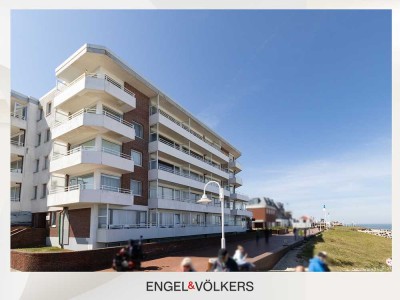 Strandnahes Wohnglück: 2-Zi.-Wohnung mit unverbaubarem Nordseeblick