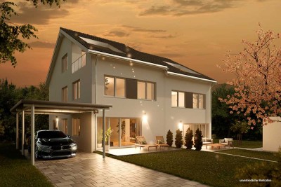 Mitten in Backnang "Moderne und sehr großzügige DHH in reizvoller Lage und mit ruhiger Gartenidylle"