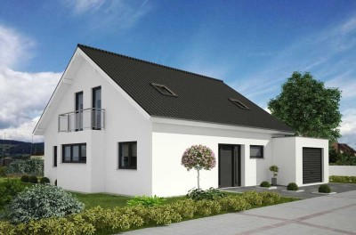 Modernes Einfamilienhaus energiesparend mit sonnigem Garten