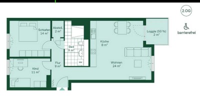 Erstbezug/Neubau 3-Raum-Wohnung mit gehobener Innenausstattung mit EBK in Köln Weidenpesch