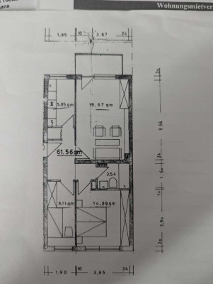 Renovierte 3 Zimmerwohnung mit Balkon im Westend