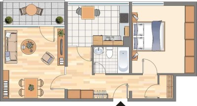 2-Zimmer-Wohnung in Dortmund Hörde (WBS für 60m² erforderlich!)