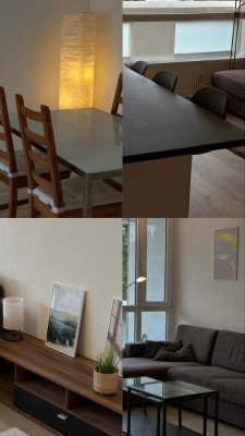 Erstbezug nach Renovierung in eine möblierte 2-Zimmer Wohnung mit Balkon in Frankfurt