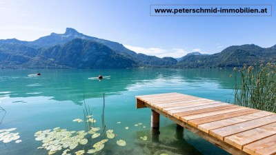 Erstbezug - 3 Zimmer Gartenwohnung mit traumhaften Seeblick und eigenem Badeplatz am Mondsee - direkt am Wasser! PROVISIONSFREI