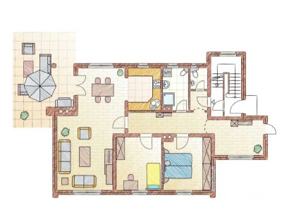 Wolfenbüttel Stadtrand 3-Zimmerwohnung im Erdgeschoss