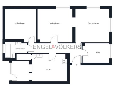 Helle 3-Zimmer-Erdgeschosswohnung in ruhiger Lage mit Garten