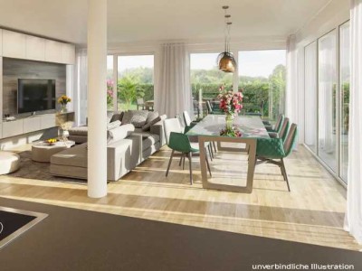 Attraktive 4-Zi.-Wohnung mit sonniger Terrasse und ~181m² Garten im Grünen mit guter Anbindung