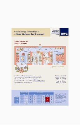 2 Zimmer Wohnung in Halle (Saale) - Damaschkestraße