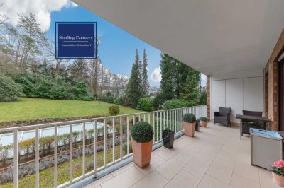 Exklusive Wohnung mit  Parkblick und großer Süd-Loggia in Bestlage des Grafenberger Waldes