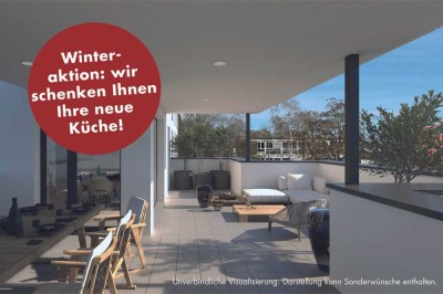 Kurzfristig ins neue Zuhause einziehen! 4,5-Zi.-Neubau-Wohnung mit großer Sonnenterrasse.