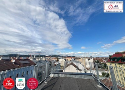 Eigenes exklusives Penthouse mit eigenem Liftzugang und privater 60m² 360° Dachterrasse - in 1170 Wien – Ihr neues Zuhause!