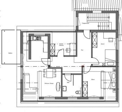 Helle Dachgeschosswohnung (Erstbezug) mit Balkon