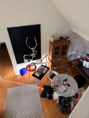 Teilmöblierte, individuelle 3-Zimmer Galerie-Wohnung mit Dachterrasse, Nähe Moltkeviertel