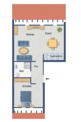 Charmante, helle 2-Zimmer-Wohnung ab 01.12.2024 verfügbar