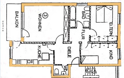 3-ZKB Wohnung mit Balkon und Garage in Augsburg-Oberhausen