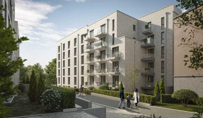 Kompakte Wohnung: barrierefrei, mit Designboden und inklusive Küchenzeile