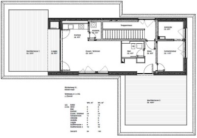 2-Zimmer-Penthouse Wohnung mit großen Dachterassen