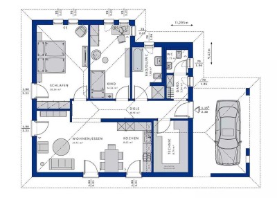 BUNGALOW -Bauen Sie mit deutschlands beliebtesten Fertighausanbieter BIEN ZENKER -Haus inkl. Baugrun