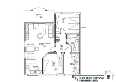Zülpich-Ülpenich: 3-Zimmer Obergeschosswohnung