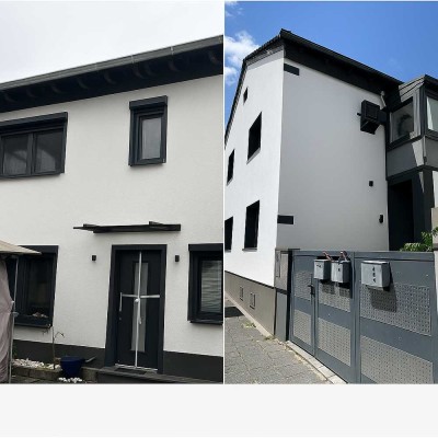 Neubau-Einfamilienhaus + kernsaniertes Zweifamilienhaus im Paket