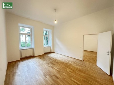 Sechshaus - Erstbezug nach Renovierung! Innenhofausrichtung und 5 Gehminuten zu U4 und U6! Helle Altbau-Wohnung mit 2 oder 3 Zimmern!