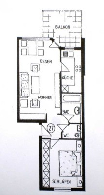 740€, 50 m², 2 Zimmer von privat