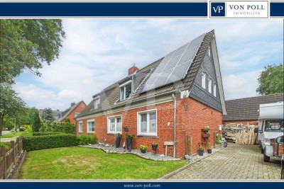 Wohnen in Bestlage: Doppelhaushälfte mit moderner Küche, Photovoltaik und Garten