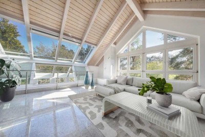 Exklusive, lichtdurchflutete Villa in unverbaubarer Lage