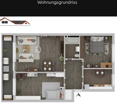 Freundliche und vollst. renovierte 4-Raum-Wohnung mit geh. Innenausstattung und Balkon