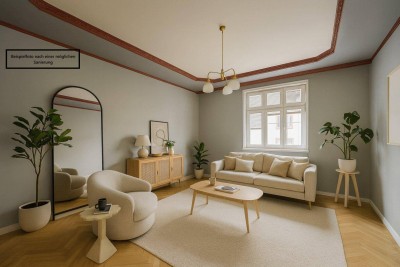 ++NEU++ Ruhige 2-Zimmer Altbau-Wohnung (sanierungsbedürftig) mit getrennter Küche - Umbau-Potenzial!