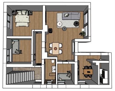 Schöne 4 Zimmer Erdgeschoss -Wohnung in Rheine mit Garten