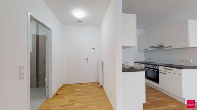 Neubau-Charme im Herzfelderhof: 2-Zimmer-Wohnung mit Loggia