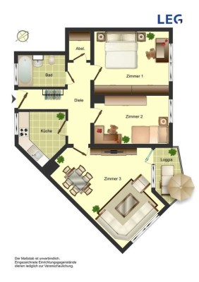 Demnächst frei! 3-Zimmer-Wohnung in Unna Süd